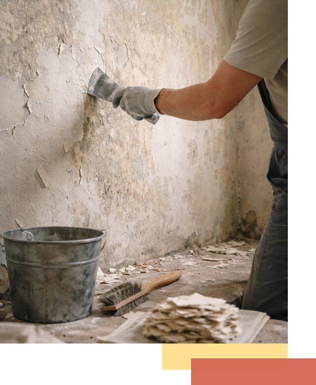 Удаление старой краски со стен в Кингисеппе качественно и быстро