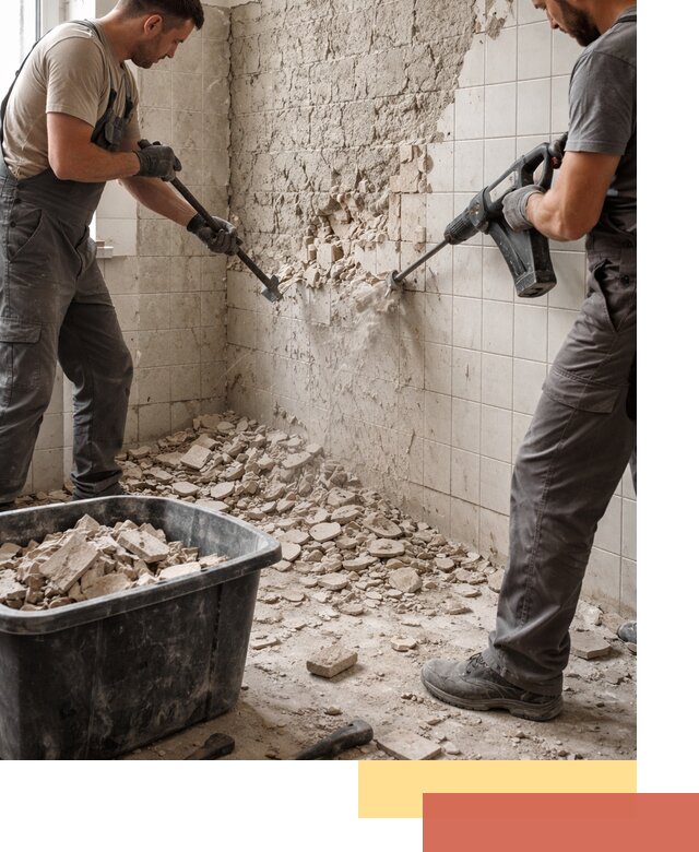 Демонтаж плитки со стен в Кингисеппе быстро и аккуратно