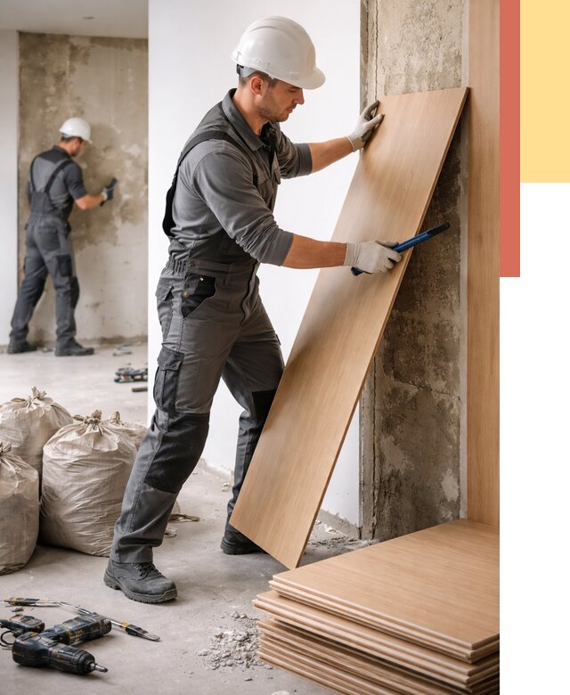 Демонтаж стеновых панелей в Кингисеппе от 3634 руб. за м² быстро и недорого | ОТДЕЛОЧНИК-Кгп