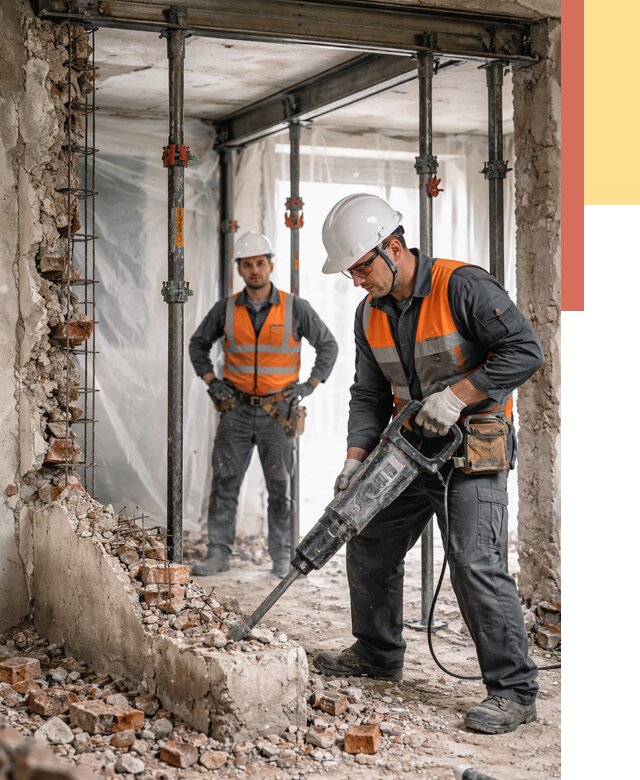 Снос несущих стен в Кингисеппе от 10644 руб. — демонтаж несущей стены под ключ | ОТДЕЛОЧНИК-Кгп