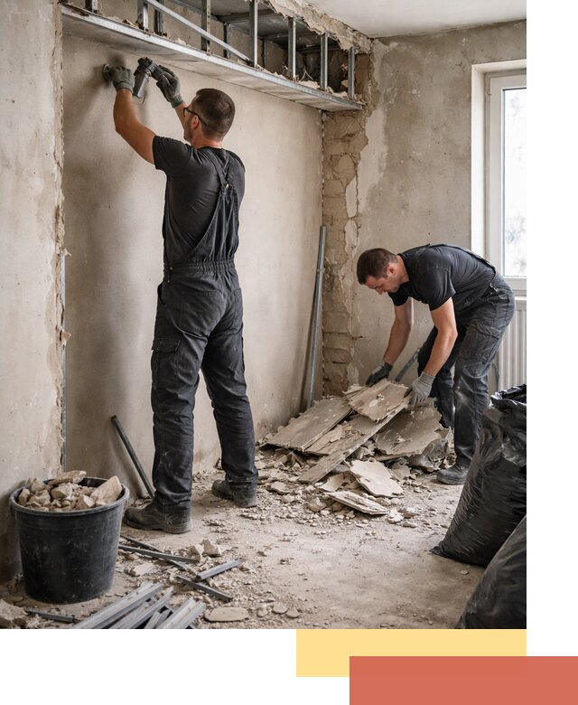 Демонтаж короба из гипсокартона в Кингисеппе быстро и аккуратно