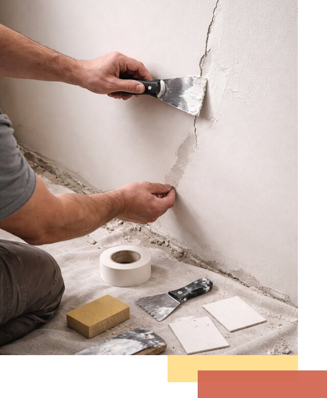 Заделка трещин и сколов в стенах и потолках в Кингисеппе