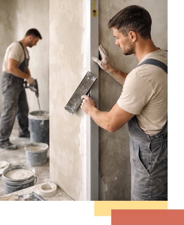 Выведение углов стен в Кингисеппе: монтаж и оштукатуривание