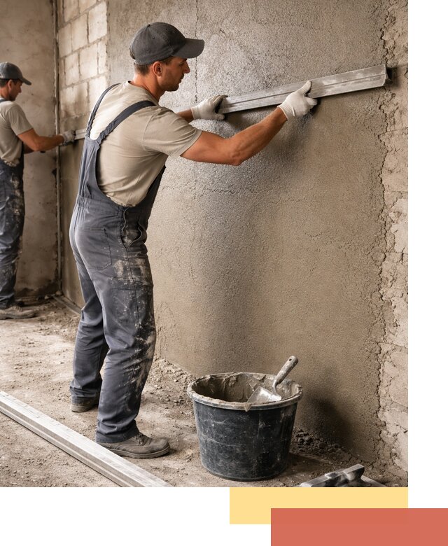 Штукатурка стен цементно-песчаная в Кингисеппе профессионально