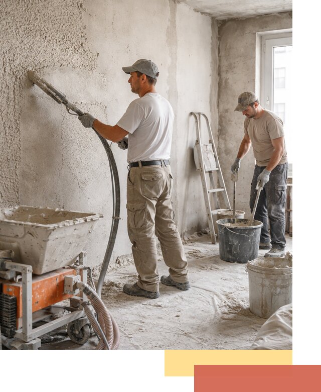 Машинная штукатурка стен в Кингисеппе — быстро и качественно