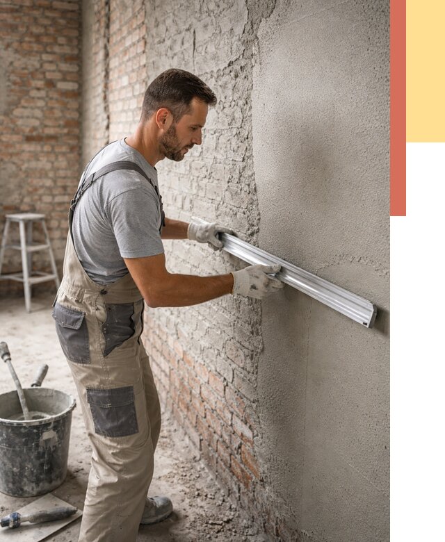 Штукатурка кирпичных стен в Кингисеппе от 4673 руб/м2 — быстро и недорого | ОТДЕЛОЧНИК-Кгп