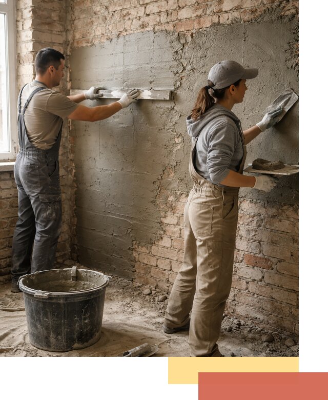 Штукатурка кирпичных стен в Кингисеппе — качественно и надежно