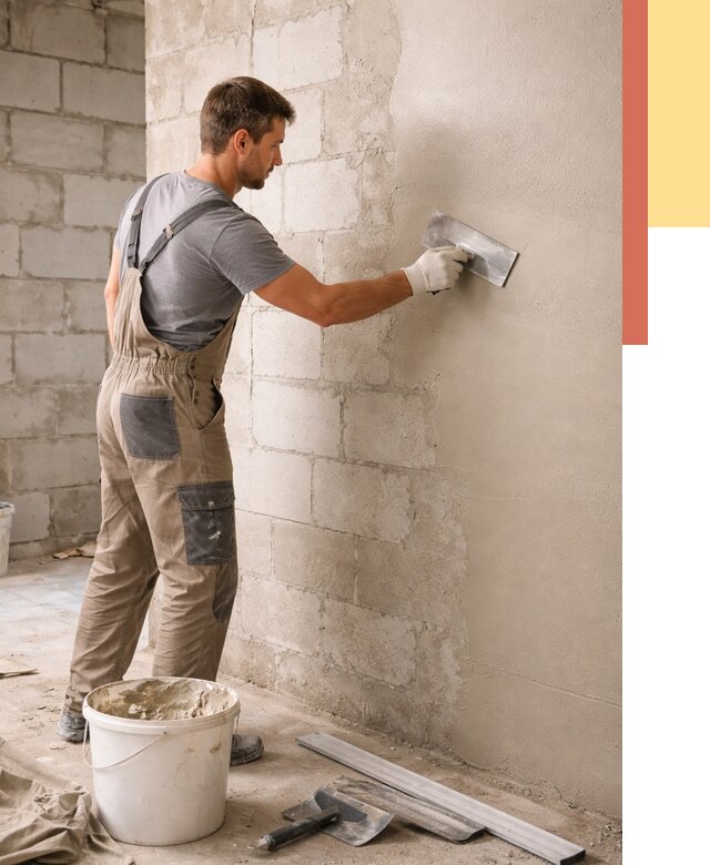 Штукатурка стен из газобетона в Кингисеппе от 2181 руб./м2 — быстро и недорого | ОТДЕЛОЧНИК-Кгп