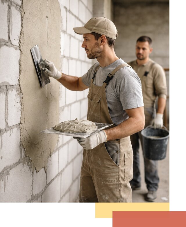 Штукатурка стен из газобетона в Кингисеппе под ключ