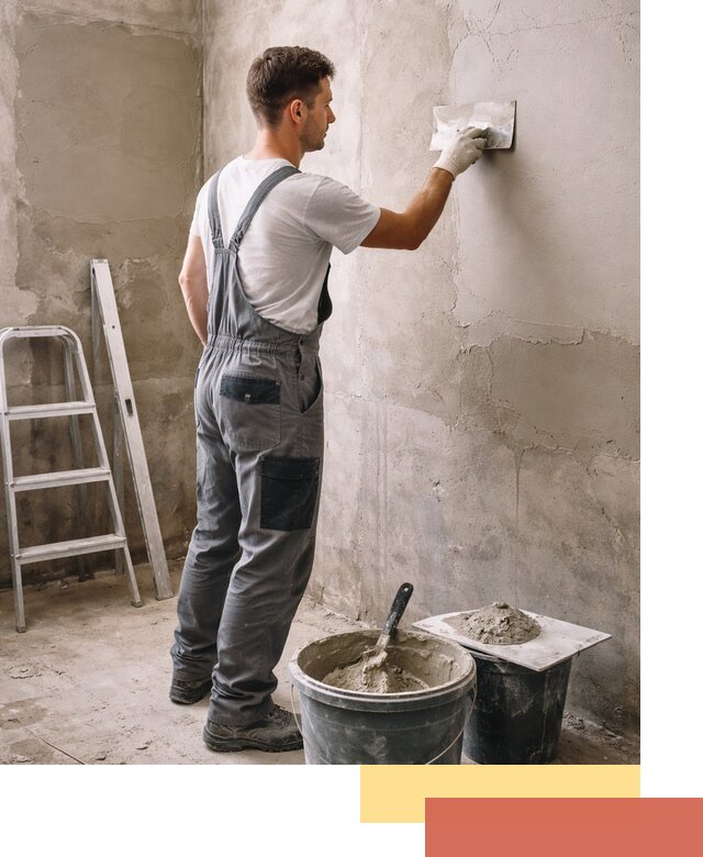 Штукатурка стен в ванной под ключ в Кингисеппе