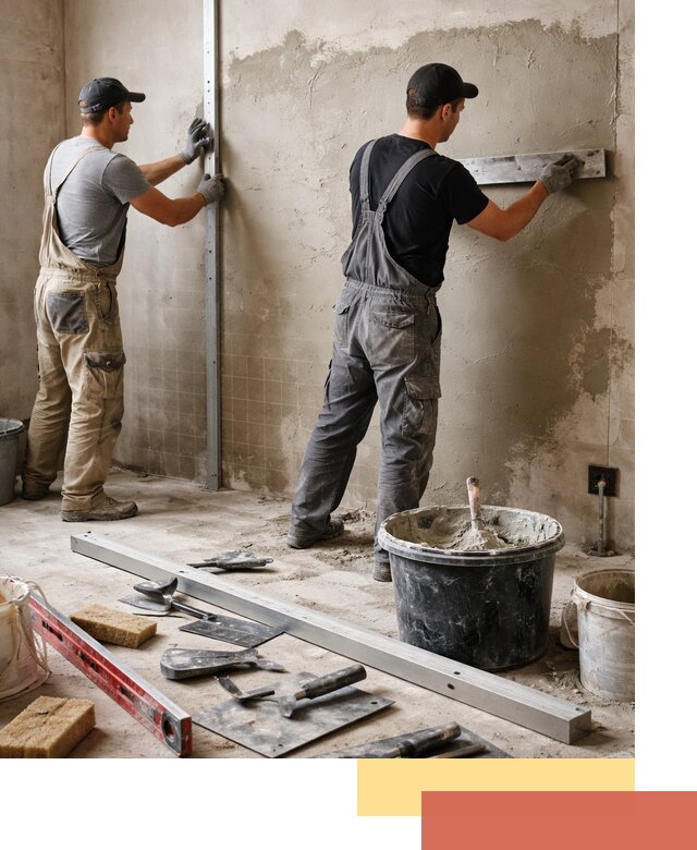 Профессиональная штукатурка стен под плитку в Кингисеппе