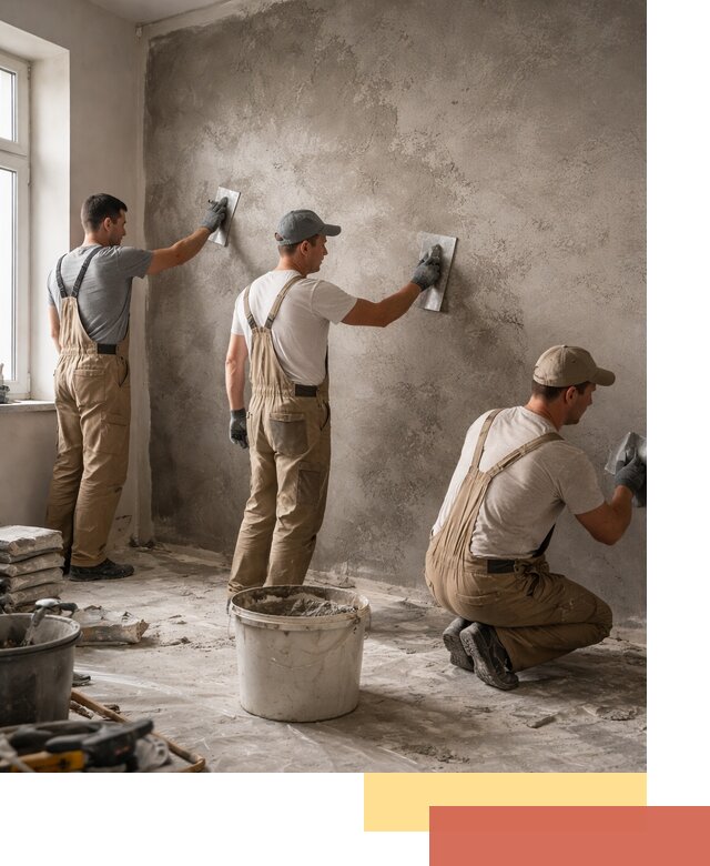 Декоративная штукатурка под бетон в Кингисеппе для стен и потолков