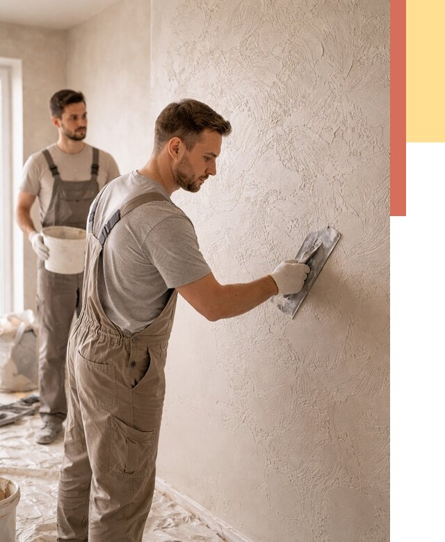 Фактурная штукатурка стен в Кингисеппе от 4361 руб./м² — заказать под ключ | ОТДЕЛОЧНИК-Кгп