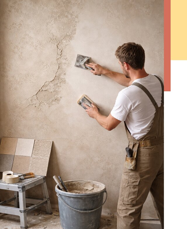 Ремонт декоративной штукатурки в Кингисеппе от 4673 руб. под ключ | ОТДЕЛОЧНИК-Кгп