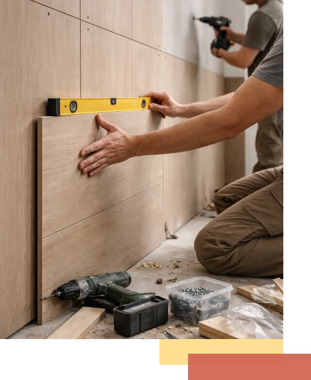 Профессиональный монтаж МДФ панелей на стены в Кингисеппе