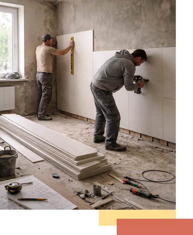 Монтаж ПВХ панелей на стены в Кингисеппе качественно и быстро