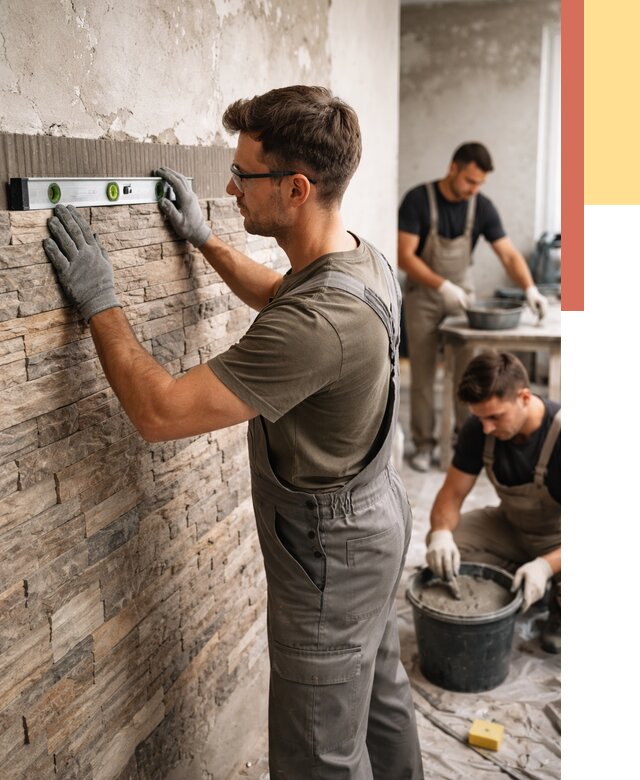 Монтаж искусственного камня в Кингисеппе от 4673 руб. под ключ | ОТДЕЛОЧНИК-Кгп