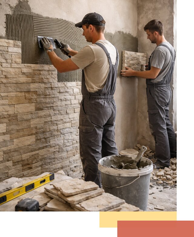 Монтаж искусственного камня в Кингисеппе — облицовка стен и фасадов