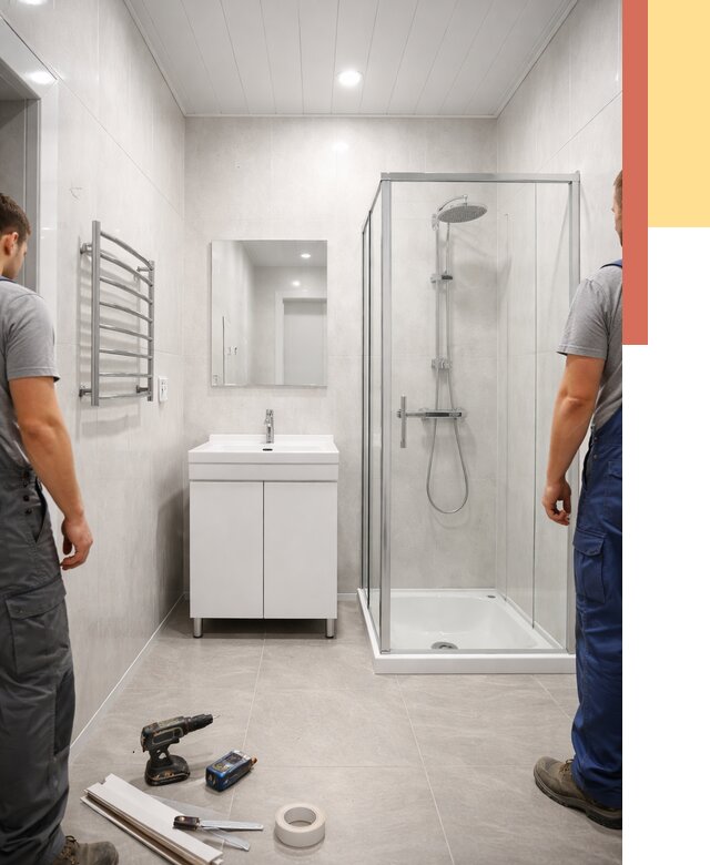 Отделка ванной комнаты панелями ПВХ в Кингисеппе от 4673 руб. за м2 | ОТДЕЛОЧНИК-Кгп