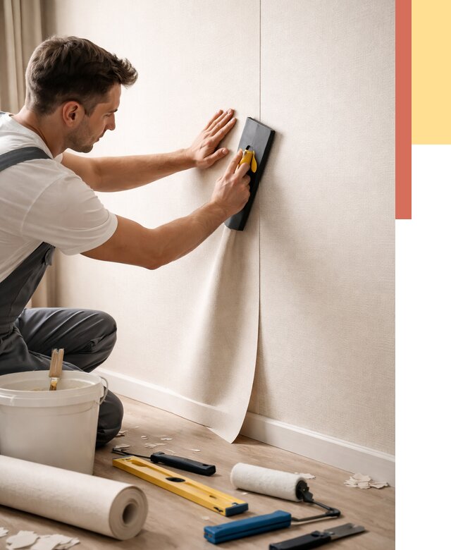 Поклейка виниловых обоев в Кингисеппе от 4673 руб. | Быстро и недорого — ОТДЕЛОЧНИК-Кгп