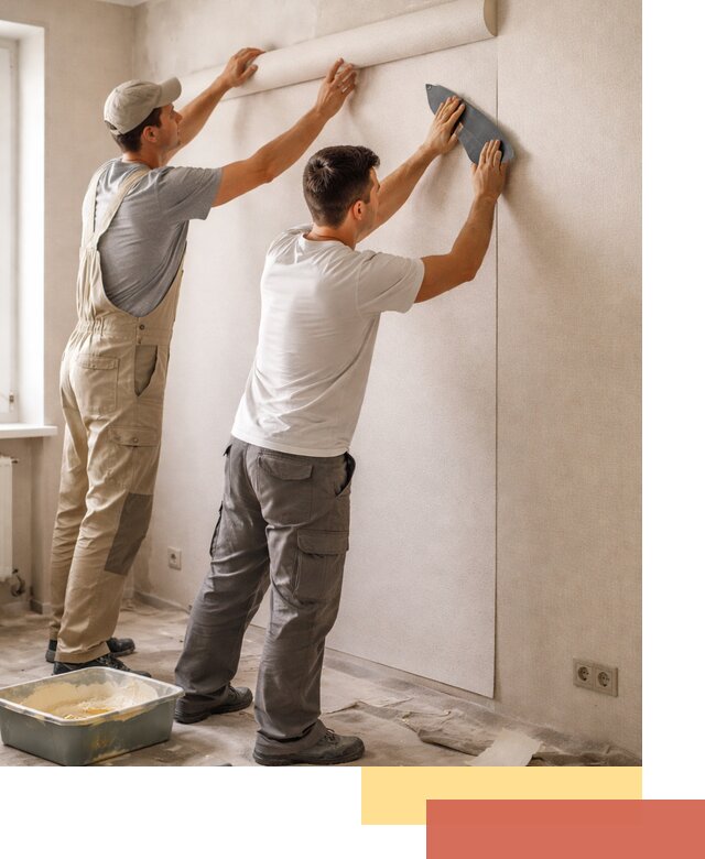 Поклейка виниловых обоев в Кингисеппе профессионально и качественно