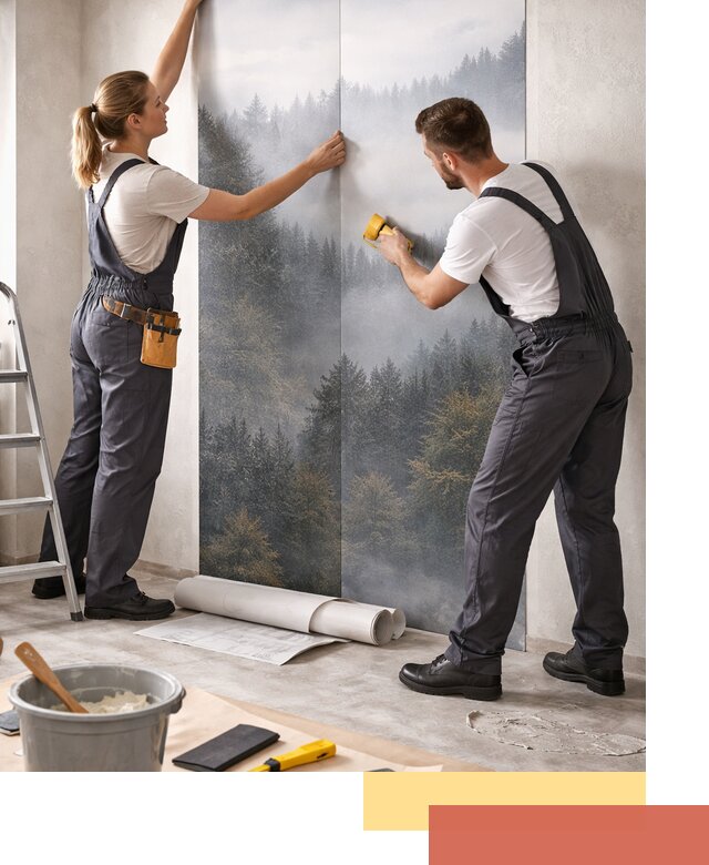 Поклейка фотообоев профессионально в Кингисеппе под ключ