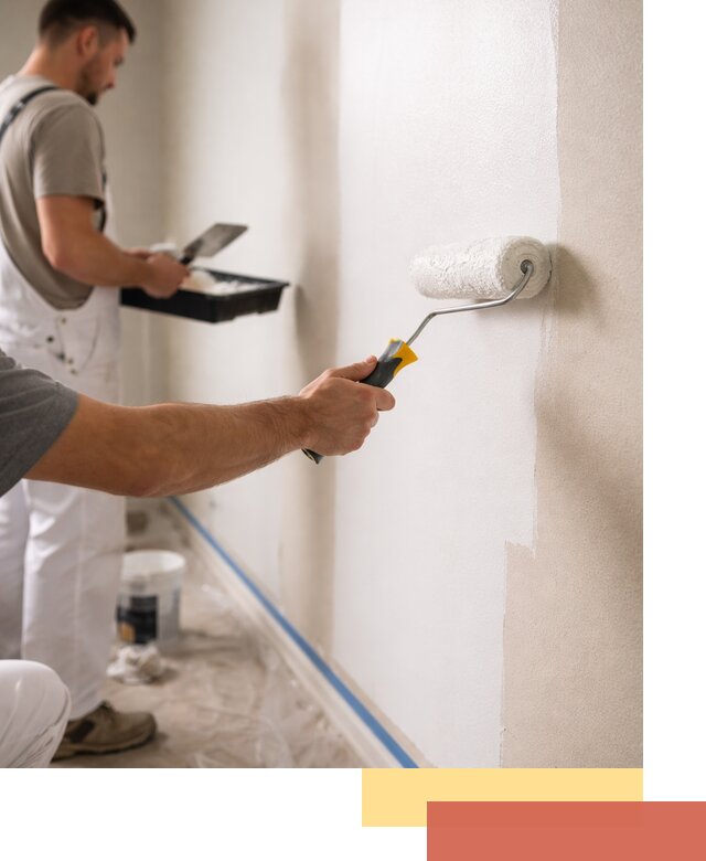 Покраска стен акриловой краской профессионально в Кингисеппе