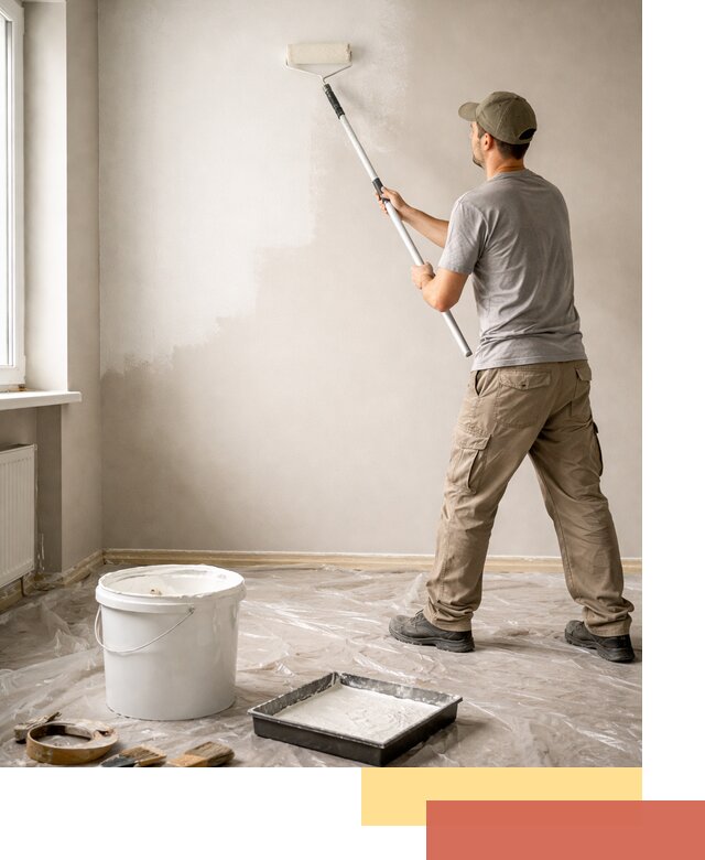 Покраска стен латексной краской в Кингисеппе качественно и быстро