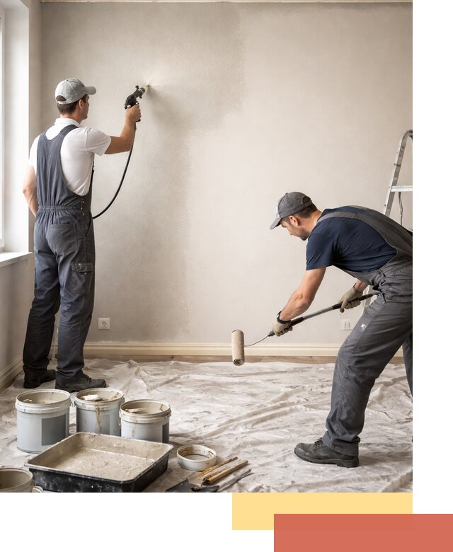 Покраска стен моющейся краской и защита поверхностей в Кингисеппе