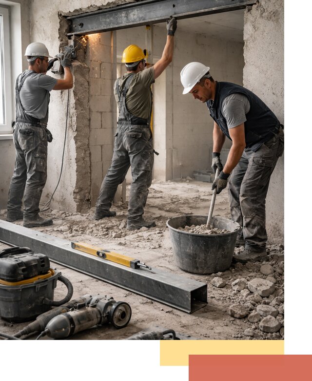 Создание проемов в стенах и несущих конструкциях в Кингисеппе