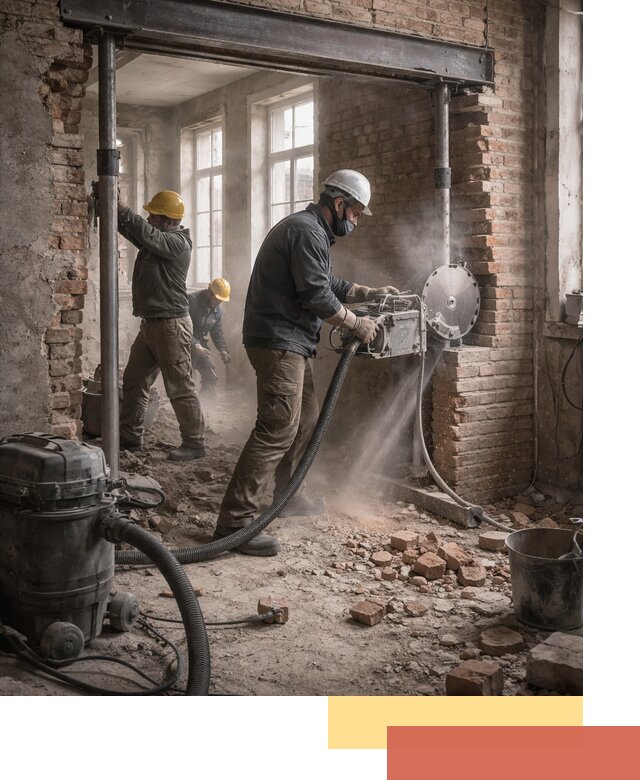 Прорезка проема в стене под дверной или оконный проем в Кингисеппе