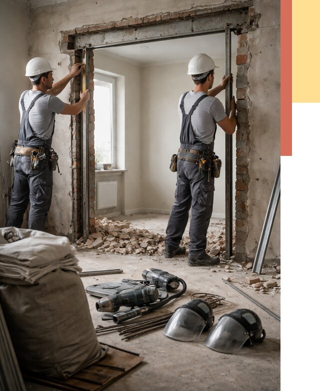 Расширение дверного проема в Кингисеппе от 12980 руб. под ключ | ОТДЕЛОЧНИК-Кгп