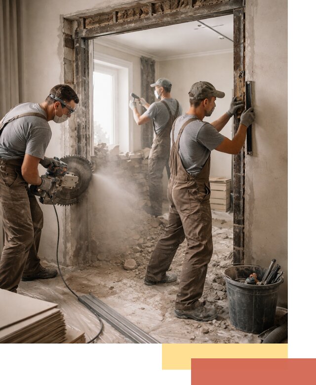 Расширение дверного проема под установку новой двери в Кингисеппе