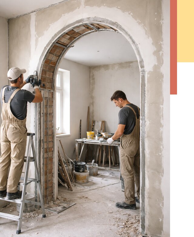 Устройство арочного проема в Кингисеппе от 9865 руб. под ключ — быстро и недорого | ОТДЕЛОЧНИК-Кгп