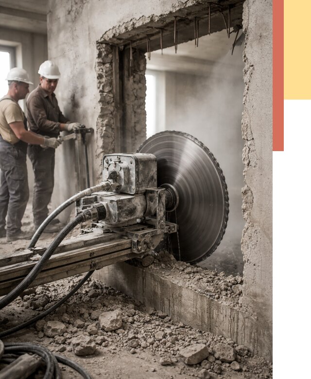 Алмазная резка проемов в Кингисеппе от 4673 руб. быстро и недорого | ОТДЕЛОЧНИК-Кгп