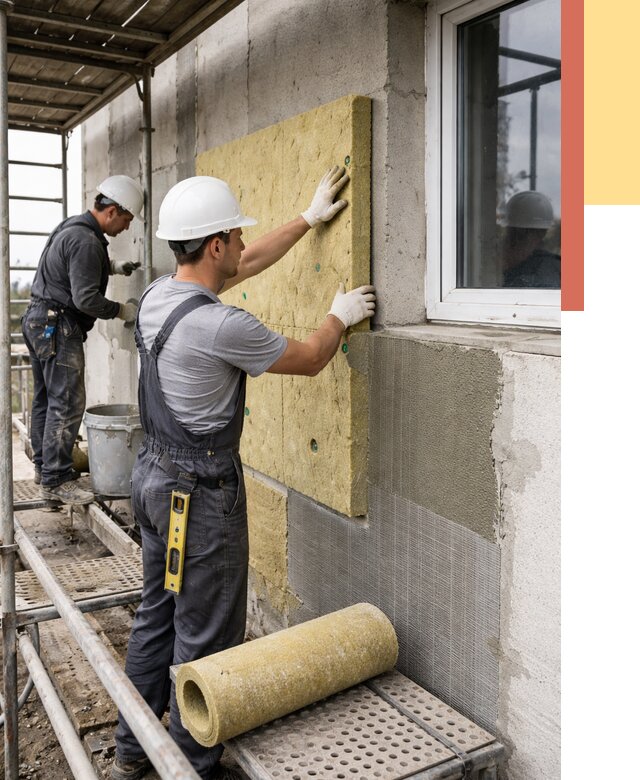 Утепление стен в Кингисеппе от 4465 руб. под ключ — быстро и недорого | ОТДЕЛОЧНИК-Кгп