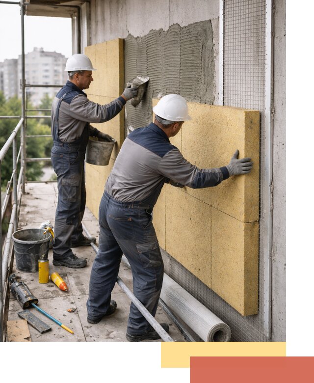 Утепление стен зданий и домов в Кингисеппе качественно и надежно