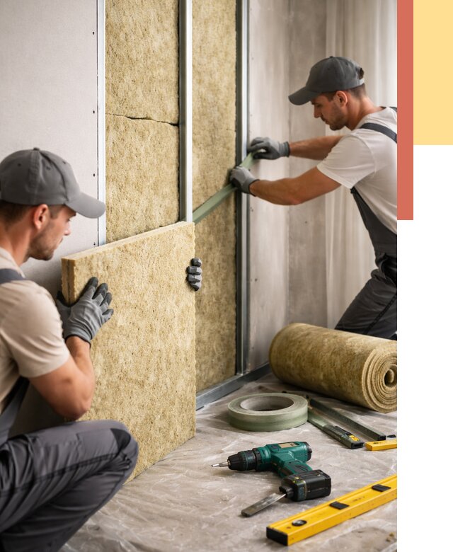 Шумоизоляция стен в Кингисеппе под ключ от 1921 руб. | ОТДЕЛОЧНИК-Кгп