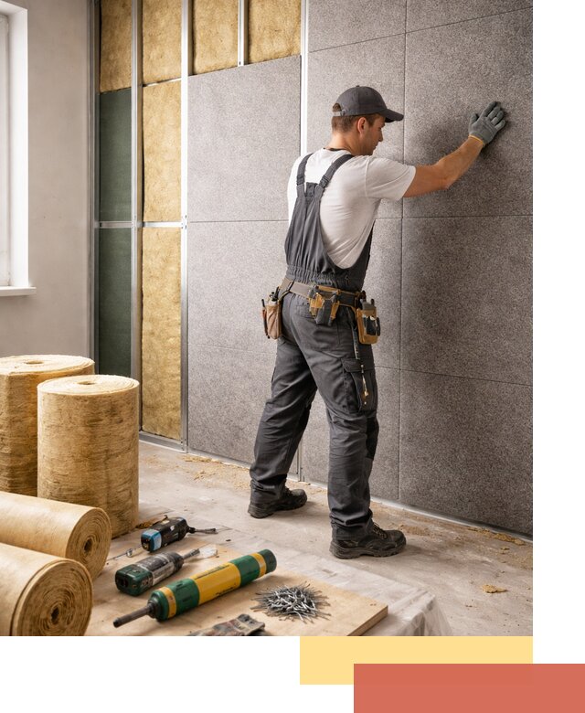 Профессиональная шумоизоляция стен в Кингисеппе для квартиры и офиса