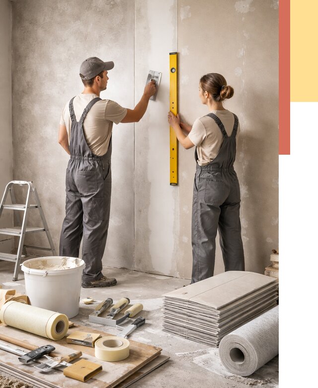 Отделка стен в Кингисеппе от 1558 руб/м² — недорого, быстро, под ключ | ОТДЕЛОЧНИК-Кгп