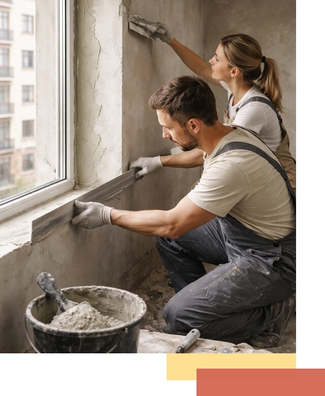 Штукатурка откосов дверей и окон профессионально в Кингисеппе