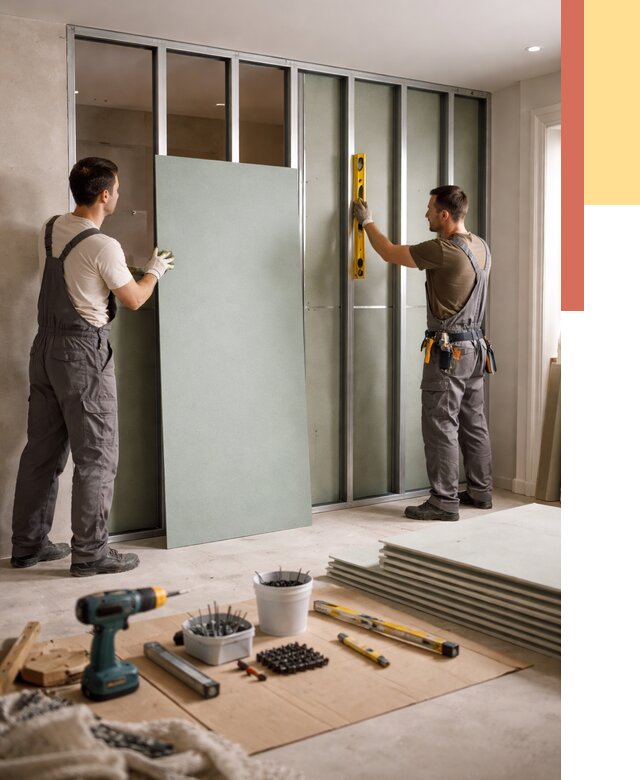 Перегородка из влагостойкого гипсокартона в Кингисеппе от 4984 руб. — монтаж под ключ | ОТДЕЛОЧНИК-Кгп