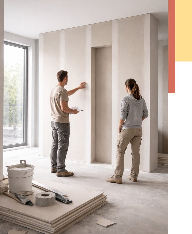 Зонирующая перегородка из гипсокартона в Кингисеппе от 2908 руб. под ключ | ОТДЕЛОЧНИК-Кгп