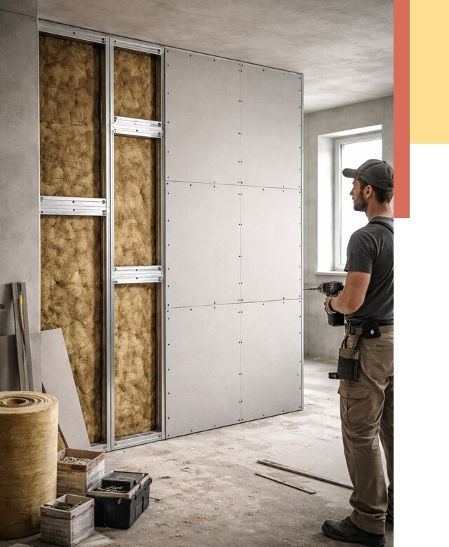 Усиленная перегородка под навеску в Кингисеппе от 13292 руб. — монтаж под ключ | ОТДЕЛОЧНИК-Кгп