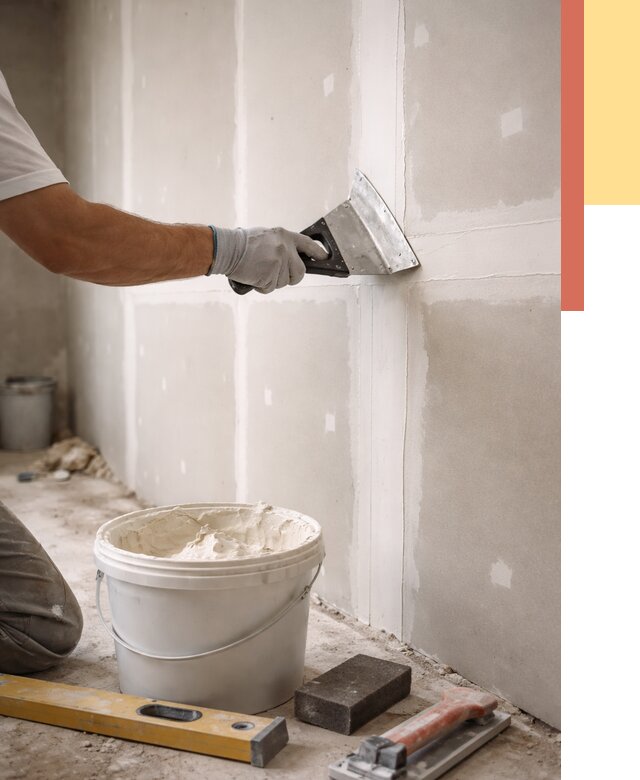 Шпаклевка перегородок из гипсокартона в Кингисеппе от 2596 руб. — услуги ОТДЕЛОЧНИК-Кгп