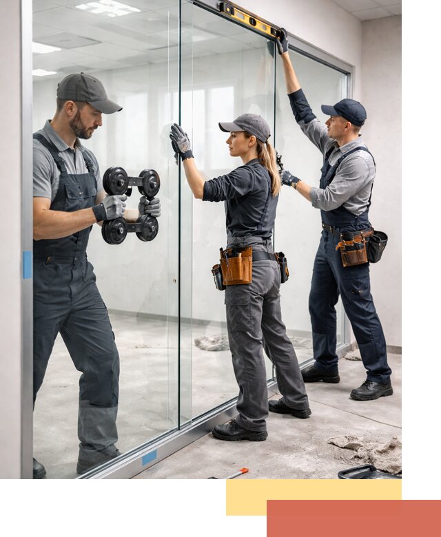 Профессиональный монтаж стеклянных перегородок в Кингисеппе