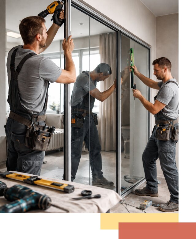 Каркасные стеклянные перегородки под ключ в Кингисеппе