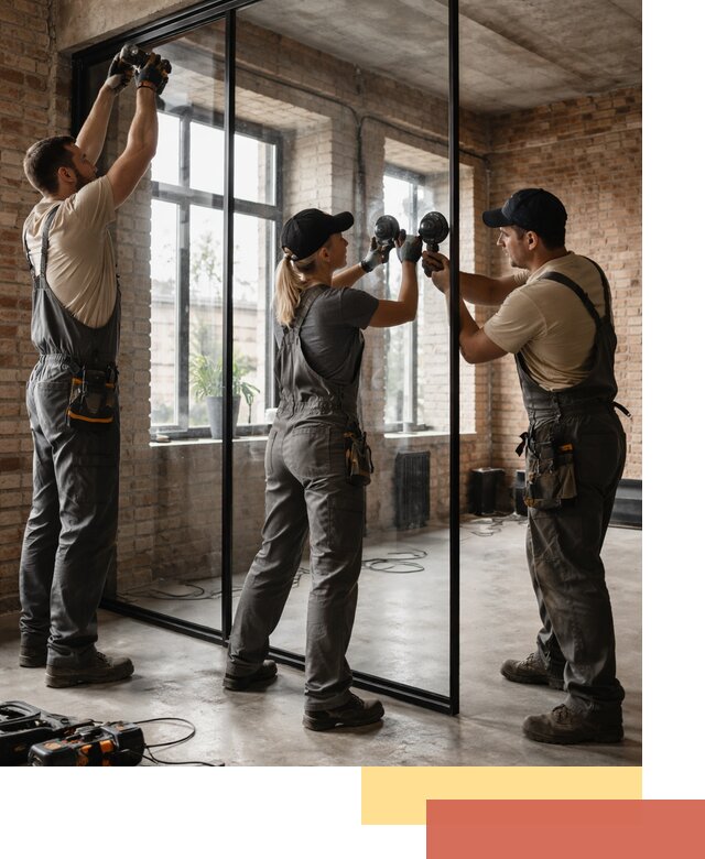 Стеклянные перегородки лофт — изготовление и монтаж в Кингисеппе