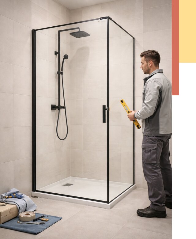 Стеклянные перегородки для душа в Кингисеппе от 12980 руб. | Монтаж под ключ — ОТДЕЛОЧНИК-Кгп