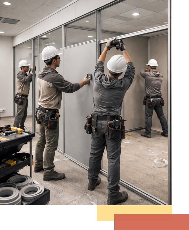 Мобильные офисные перегородки под ключ в Кингисеппе